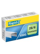 Rapid® Heftklammern 26/6 Standard, verzinkt, 1000 Stück