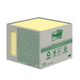 Post-it® Recycling Notes - 76 x 76 mm, pastellgelb, 6...