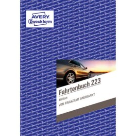 Avery Zweckform® 223 Fahrtenbuch - A5, steuerlicher...
