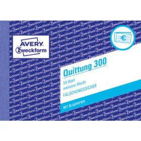 Avery Zweckform® 300 Quittung inkl. MwSt. - A6 quer,...