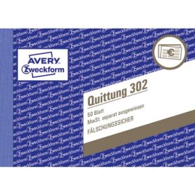 Avery Zweckform® 302 Quittung MwSt. separat...