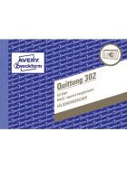 Avery Zweckform® 302 Quittung MwSt. separat ausgewiesen - A6 quer, MP, fälschungssicher, 50 Blatt, weiß