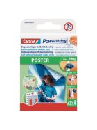 tesa® Powerstrips® Poster - ablösbar, Tragfähigkeit 200 g, weiß, 20 Stück