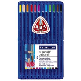 Staedtler® ergo soft® aquarell Farbstift - Box mit 12 Farben